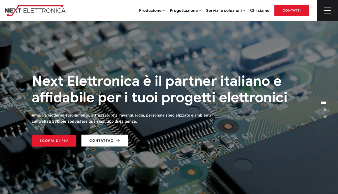 creazione sito web Next elettronica - Poligonilab agenzia web